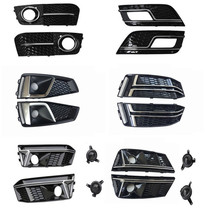 Suitable for Audi A4L fog light frame modified RS4 honeycomb fog light frame S4 fog light frame cover Grille Darth Vader front face