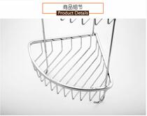 Wrigley bathroom wall-mounted perforated double-layer Hook bathroom toilet rack stainless steel tripod