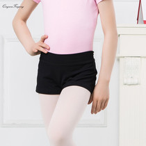 Childrens practice dance shorts girls Black Ballet cotton boxer elastic one-point pants flat tight pants