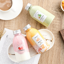 Net red milk tea bottle Beverage Yangzhi Gan Lucy Milu juice Food grade pet plastic empty packaging bottle with lid