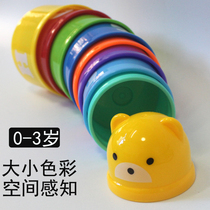 Young children baby ferrule stacking cup one-and-a-half year old male baby educational power toy 0-1-2-3-year-old Early Education girl