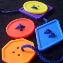 Large particle button wear rope beaded boy child girl baby educational toy 1-3-6 years old 4 fine motor training