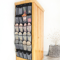 24-grid shoe hanging bag door rear storage wall multi-layer mesh slippers storage hanging bag wall bedside storage bag outlet