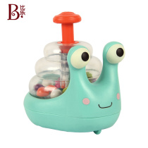 Bile B toys Snail Press Jumping Ball to Push Sliding Baby Baby Exercise Crawling Toy 0-2 Years Old
