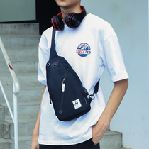 Chest bag Male Damp Satchel Satchel Bag for mens Korean version Canvas Casual Satchel Student Small Backpack Single Shoulder Bag