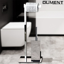 Square floor towel holder light luxury paper towel hanging non-perforated toilet toilet paper holder full copper roll paper holder toilet brush