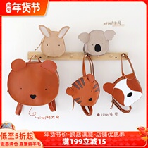 Bo Xiaopang Year of the Tiger Childrens backpack ins explosive animal bear koala cute leather handmade backpack