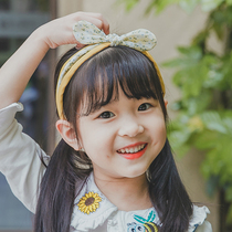 Korean children flower hair hoop non-slip head baby baby rabbit ear hair card hipster sweet girl head buckle tide