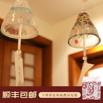 Japan imported Ishizuka Nitsu Light Stained Glass Wind Bell Japanese Handmade Hanging Home Pendant Girl Gift