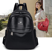 Hong Kong I Tgreg leather backpack womens new fashion backpack front layer cowhide soft leather large capacity Travel Bag