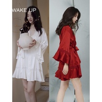 WakeUp Awakness) Original Designer True Silk Mulberry Silk Elegant Sweet And Beautiful Bridal Bridal Nightgown Sleepwear Suits