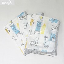 Double bamboo fiber gauze baby nap cover blanket baby air conditioning blanket summer children bamboo cotton blanket ultra thin soft