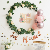 Mori ins Wind wedding arrangement bedroom wedding room decoration wedding balloon set Valentines Day romantic wedding scene