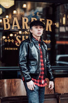 Black Overdyeing Head Layer Oil Wax Mapleather A2 Flight Jacket Meta-Year Classic Reproduction Thefew Real Name Retro Version