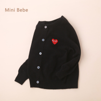 Children cashmere cardiovert 100% pure cashmere 2020 autumn winter new Chuanjiu girl sweaters sweatshirt polo Korean version