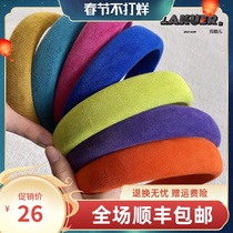 LAKUER RAQUERE 2021 FALL WINTER KOREA KIDS BORA NEW SOLID COLOR HAIR BAND HAIR CLIP HEADBAND