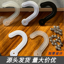 Question Mark adhesive hook Plastic cloth board sample cloth card hook printing paper card hook rivet White Transparent Black
