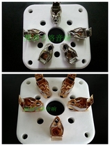 Ceramic plate 5-pin electronic tube holder GZC5-A has gold plating for 4-125 4-400A
