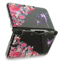 And color beauty Wasabi 3dsl 3DSXL transparent shell Crystal Protective case WSB0479 flower butterfly