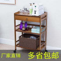 Beauty cart Beauty salon special cart shelf High-grade wooden hospital foot bath shop Hotel restaurant tool cart