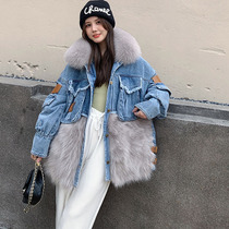 2021 Imported Fox Hair Cowboy Fur Parker Clothing Womens Mid-length Raccoon Hair Age Young Fur Coat