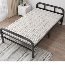 Folding bed 1 2-meter single bed Double bed Home portable hospital escort rental room Simple iron frame wooden bed