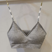 Ancient concubine letter shoulder strap thread cotton seamless underwear chest small vest beauty back bra bra chest Lady Summer