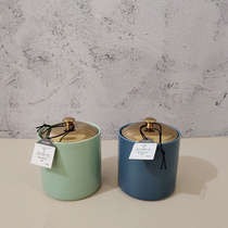 Original Morandi ceramic gold matte with lid storage jar candle holder storage jar candle jar scent jar ornament