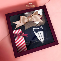 British gentleman gift box baby boy 100 days clothes Net red suit mens treasure one year gift dress full moon wine autumn and winter
