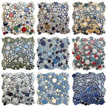 Spot ceramic fish pond mosaic cobblestone toilet hot spring pool ceramic floor tile outdoor anti-skid wear-resistant puzzle