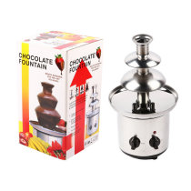 Creative chocolate buffet 3-layer stainless steel fountain machine Chocolate waterfall machine heating wedding party Commercial