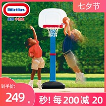 United States imported little Tektronix childrens basketball rack toy baby blue ball basket set indoor lifting shooting frame class