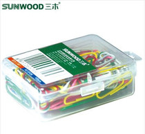 10 boxes of three wood color paper clips Candy color paper clip color plastic coating 1 box contains 100 pieces of 8104