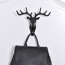 Antlers American Retro Wall Deco Hook Creative Personality Deer Head Wall Hook No Trace Key Wall Hook