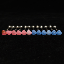 PEACHI Mini Love Pink Minor Tongue Nail Female Advanced Cute Design Sense Spice Girls Jewelry Perforated Titanium Steel