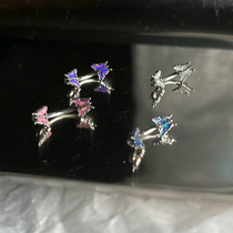 PEACHI butterfly eyebrow titanium steel design sense ROOK nail new European and American hot girl puncture jewelry new style