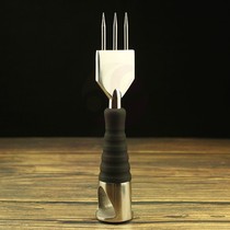 Wine stainless steel trigeminal ice cone wine ice chisel ice chisel ice hockey tool ice-breaking cone refrigerator deicing chisel