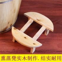 Cedar fumigation stool Massage stool Wooden foot bath bucket stool Solid wood