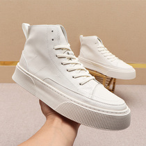 High Help Board Shoes Martin Boots Man Fall Breathable Korean Version Small White Shoes Casual Inner Heightening Shoes Boomer Shoes 100 hitch