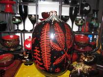 Fuzhou Artisan Artisan hand for natural lacquer Hemp Cloth Detire Lacquer Bottle 330MM Pau Zhengzong Bose Gift Pendulum table