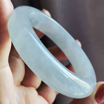 Jade Forest fashion White Moonlight jade bracelet natural Old Pit clear water ice seed bracelet Myanmar jewelry jade bracelet