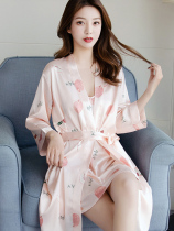 French Sandro Modda sexy suspender skirt ice silk pajamas womens two-piece thin section lace edge home service