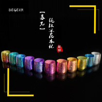 Pure titanium water cup double Master Ice Flower Crystal Tea Cup titanium alloy coffee cup tea bowl childrens mouth Cup