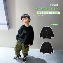 Bobo pig childrens clothing autumn clothes new boy long sleeve sweater small child casual round neck loose childrens coat tide