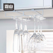Frost Mountain Japanese wrought iron wine cup holder upside-down goblet metal storage rack non-perforated drain rack iron rack