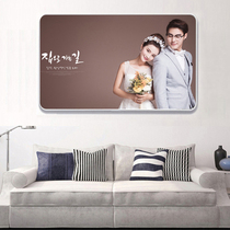 Wedding dress family portrait photo frame custom Lafite crystal wash photo wall enlargement 16-40 inch production