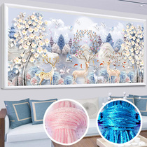 Cross-stitch 2021 new fashion line embroidery living room full embroidery simple modern hand-made atmosphere show three-dimensional 2020