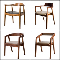 Hengzu solid wood dining chair conference chair home Chinese table dining table neoclassical negotiation chair boss chair dining room chair