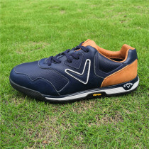 Foreign trade single golf shoes mens casual sneakers non-slip leather breathable Vb without nails clearance