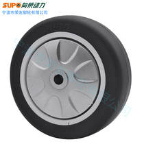 SUPO Xiangrong caster 1 6 2 2 5 3 4 5 inch black polyurethane PU single wheel anti-winding wire wear-resistant silent